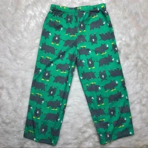 Just One You By Carter’s Rhino Pajama Pants Green  & Grey Size 4T - Picture 11 of 16